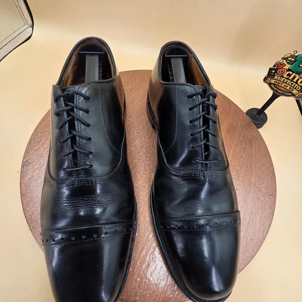 Allen Edmonds Byron Black Leather Cap Toe Oxford Dress Shoes Mens 8 D 2009